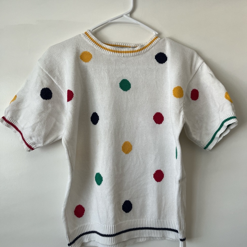 ☀️Vintage Polka Dot Knit Top